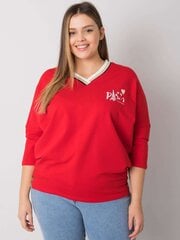 Женская блузка больших размеров, красная  цена и информация | Женские блузки, рубашки | pigu.lt