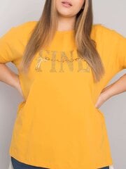 Женская блуза больших размеров, темно-желтая  цена и информация | Женские блузки, рубашки | pigu.lt