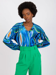 темно-синяя летняя блузка без рукавов с цветочным принтом цена и информация | Женские блузки, рубашки | pigu.lt