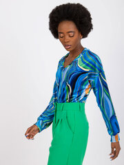 Женская блуза с принтом, синяя цена и информация | Женские блузки, рубашки | pigu.lt
