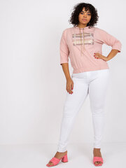 Женская блузка больших размеров, светло-розовая цена и информация | Женские блузки, рубашки | pigu.lt