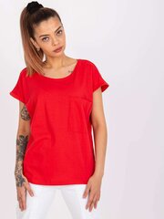 красная футболка с карманом из хлопка ventura mayflies цена и информация | Футболка женская | pigu.lt