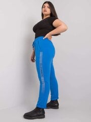 Женские спортивные штаны больших размеров, синие  цена и информация | Спортивная одежда женская | pigu.lt