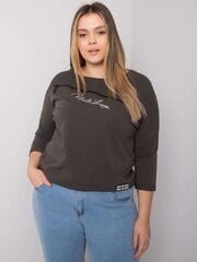 Женская блуза Plus size цвета хаки цена и информация | Женские блузки, рубашки | pigu.lt