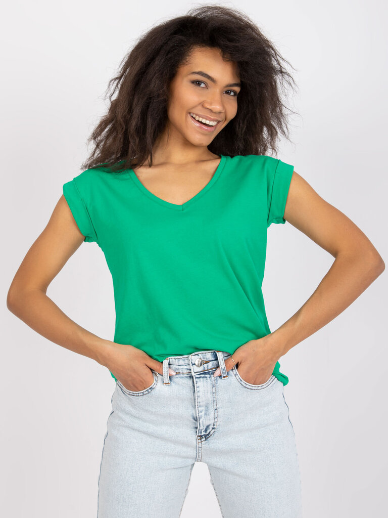 Marškinėliai moterims Variant 69227, žali цена и информация | Marškinėliai moterims | pigu.lt