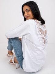Женская блуза с кружевом, белая цена и информация | Женские блузки, рубашки | pigu.lt