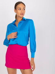 Женская классическая рубашка, синяя  цена и информация | Женские блузки, рубашки | pigu.lt