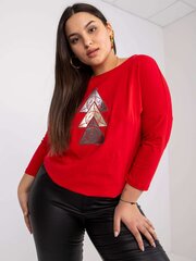 красная повседневная блузка больших размеров beate цена и информация | Женские блузки, рубашки | pigu.lt
