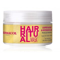 Plaukų kaukė šviesiems plaukams Dermacol Hair Ritual Super Blonde & Intensive Care Mask, 200 ml kaina ir informacija | Priemonės plaukų stiprinimui | pigu.lt