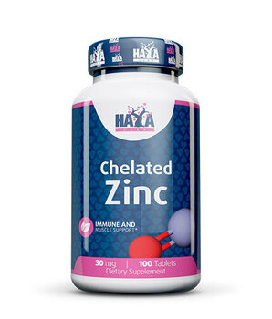 Пищевая добавка Haya Labs Zinc (Цинк) 30 мг, 100 таблеток цена и информация | Витамины | pigu.lt