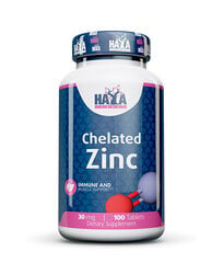 Maisto papildas Haya Labs Zinc (Cinkas) 30mg, 100 tabl. kaina ir informacija | Vitaminai | pigu.lt