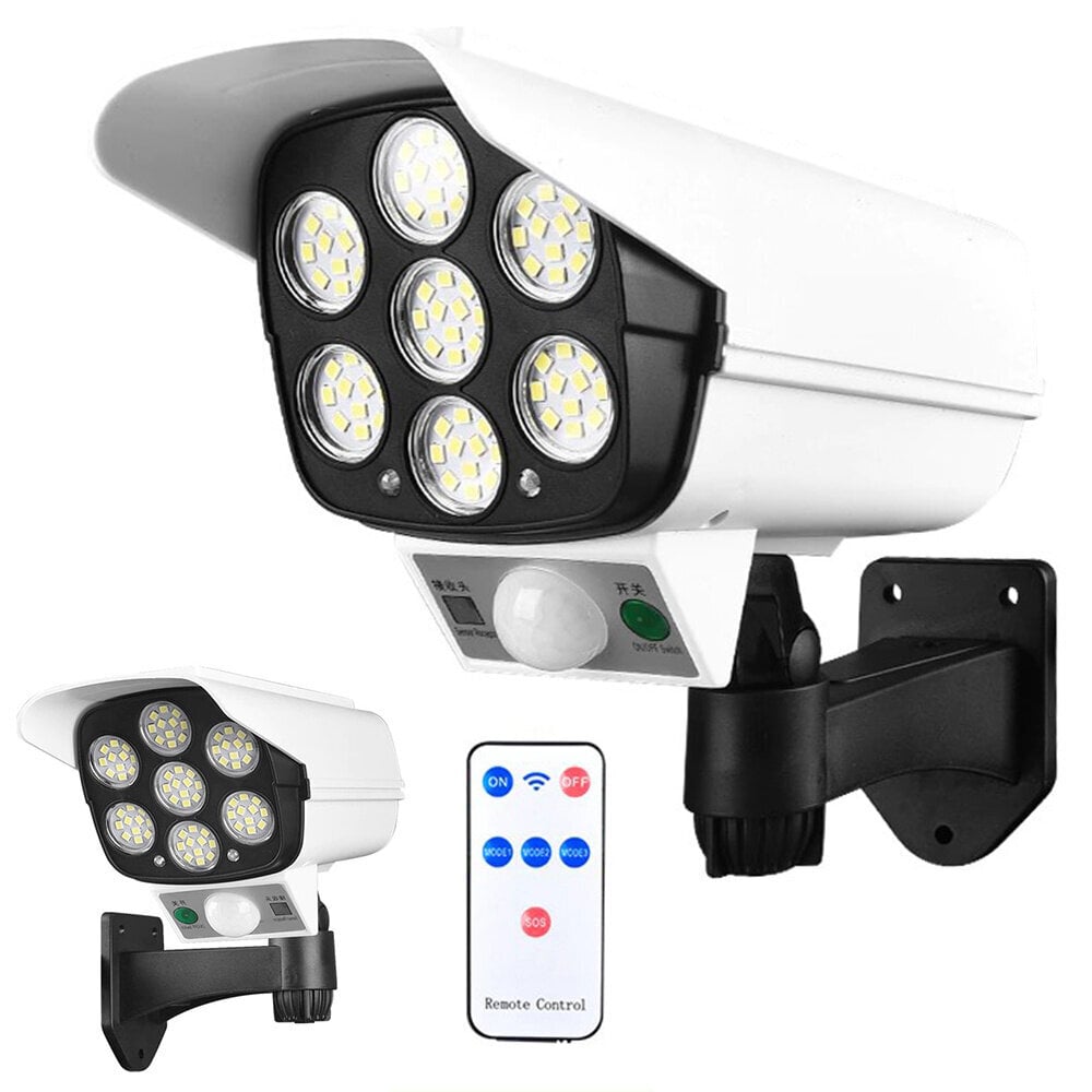Kameros manekenas su LED prieblandos judesio jutikliu ir saulės baterija kaina ir informacija | Šviestuvai - ventiliatoriai | pigu.lt