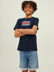 Jack&Jones marškinėliai berniukams 12214074*03, tamsiai mėlyni kaina ir informacija | Marškinėliai berniukams | pigu.lt