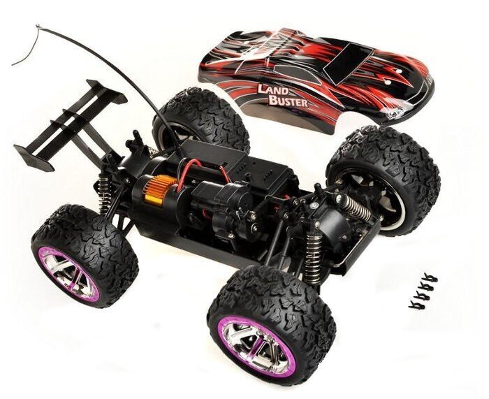 Automobilis 1:12 Land Buster Monster Truck RTR 27 / 40MHz – raudona kaina ir informacija | Žaislai berniukams | pigu.lt