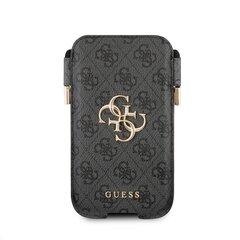 Guess PU 4G Metal Logo Pouch L Grey цена и информация | Чехлы для телефонов | pigu.lt