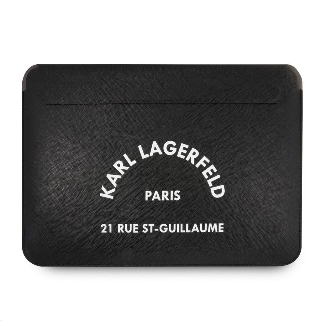 Karl Lagerfeld Leather RSG Logo Sleeve KLCS133RSGSFBK kaina ir informacija | Krepšiai, kuprinės, dėklai kompiuteriams | pigu.lt