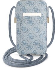 Guess PU 4G Metal Logo Pouch L Blue цена и информация | Чехлы для телефонов | pigu.lt