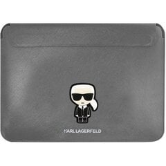 Karl Lagerfeld Saffiano Ikonik Computer Sleeve 13/14" Silver цена и информация | Рюкзаки, сумки, чехлы для компьютеров | pigu.lt