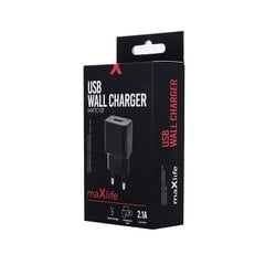Maxlife MXTC-01 charger 1x USB 2.1A white цена и информация | Зарядные устройства для телефонов | pigu.lt