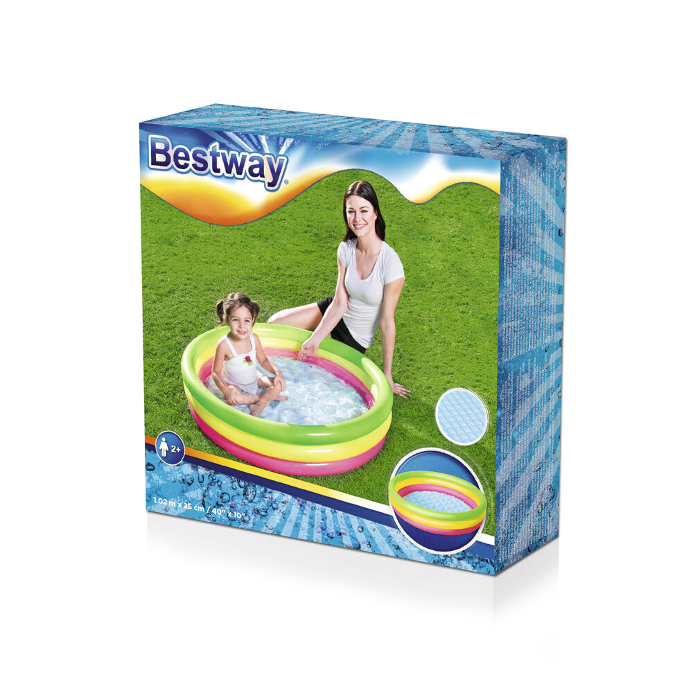 Pripučiamas vaikiškas baseinas Bestway, 102x25 cm kaina ir informacija | Baseinai | pigu.lt