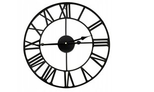 Настенные часы XL, черные, 50 см, металл цена и информация | Часы | pigu.lt