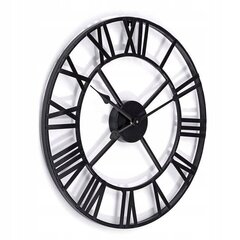 Настенные часы XL, черные, 50 см, металл цена и информация | Часы | pigu.lt