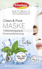 Маска для лица Schaebens "Naturals Clean & Pure Mask", 2x5 мл цена и информация | Маски для лица, патчи для глаз | pigu.lt