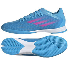 Futbolo batai vyrams Adidas X Speedflow.3 IN M GW7489, mėlyni kaina ir informacija | Futbolo bateliai | pigu.lt