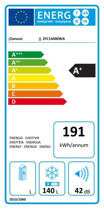 Zanussi ZFC14400WA kaina ir informacija | Šaldikliai, šaldymo dėžės | pigu.lt