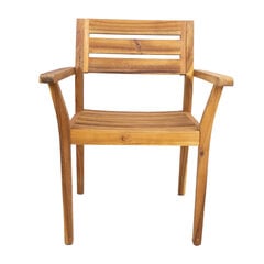 Стул FLORIAN 60x59xH85 см, акация цена и информация | Садовые стулья, кресла, пуфы | pigu.lt