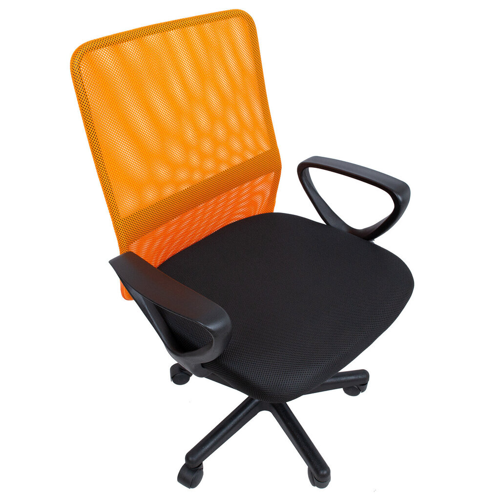 Darbo kėdė BELINDA, oranžinė/juoda kaina ir informacija | Biuro kėdės | pigu.lt