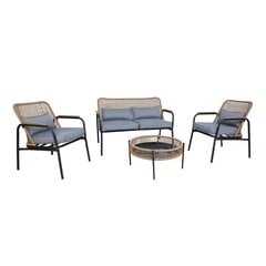 Комплект SARRAN (диван, 2 кресла, стол) цена и информация | Комплекты уличной мебели | pigu.lt