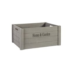 Деревянный ящик Home4you Home&Garden S, 31x21x18 см, серый цена и информация | Ящики для вещей | pigu.lt
