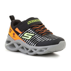 Sportiniai batai berniukams Skechers S Lights Jr 401650L-BKOR kaina ir informacija | Sportiniai batai vaikams | pigu.lt