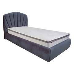 Кровать EVA, 90x200 см, серый бархат цена и информация | Кровати | pigu.lt