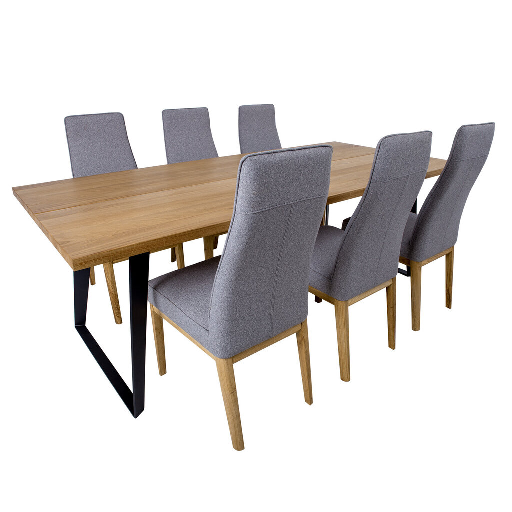 Valgomojo komplektas LISBON: stalas, 6 kėdės kaina | pigu.lt
