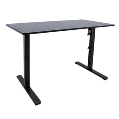 Reguliuojamo aukščio rašomasis stalas ERGO OPTIMAL su 1 varikliu 120x60cm, juodas kaina ir informacija | Kompiuteriniai, rašomieji stalai | pigu.lt