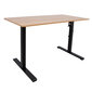 Reguliuojamo aukščio rašomasis stalas ERGO OPTIMAL su 1 varikliu 120x60cm, rudas/juodas kaina ir informacija | Kompiuteriniai, rašomieji stalai | pigu.lt