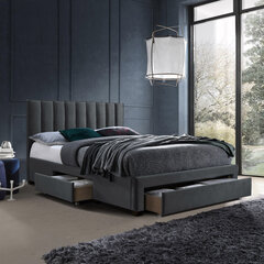 Кровать Grac 160x200см с матрасом Harmony Duo, темно-серый цена и информация | Кровати | pigu.lt