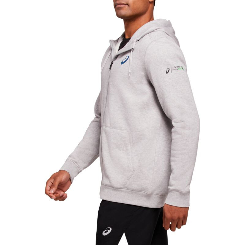 Sportinis džemperis vyrams ASICS Paris FZ Hoodie M 2011B180-021, pilkas kaina ir informacija | Sportinė apranga vyrams | pigu.lt