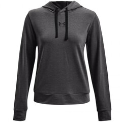 Толстовка женская Under Armour Rival Terry Hoodie 1369855 010, графитового цвета цена и информация | Спортивная одежда женская | pigu.lt