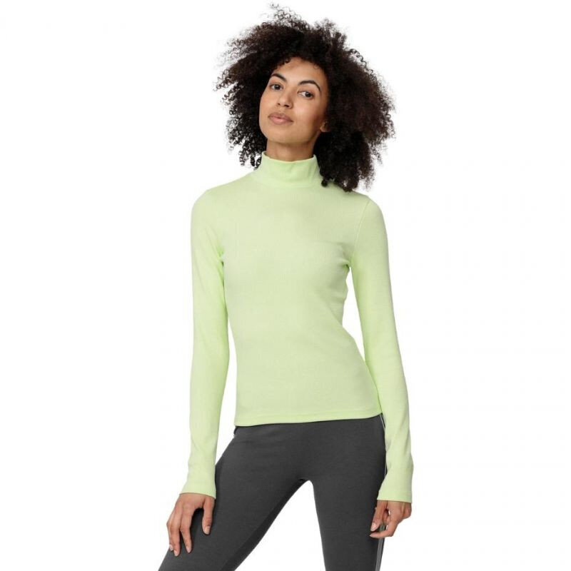Sportiniai marškinėliai moterims 4F H4L22TSDL01172S, žali kaina ir informacija | Sportinė apranga moterims | pigu.lt