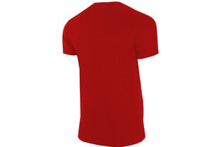 Marškinėliai vyrams 4F H4L22 TSM352, raudoni kaina ir informacija | Vyriški marškinėliai | pigu.lt