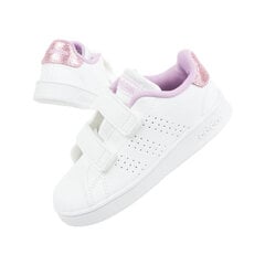 Sportiniai batai mergaitėms Adidas Adventage FZ0034, balti цена и информация | Детская спортивная обувь | pigu.lt