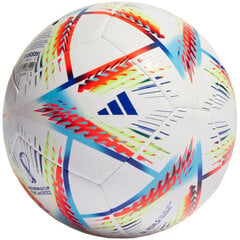 Futbolo kamuolys Adidas Al Rihla Training Ball 2022, baltas/oranžinis kaina ir informacija | Futbolo kamuoliai | pigu.lt