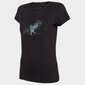 Marškinėliai moterims 4F W H4L22-TSD06722S, juodos spalvos kaina ir informacija | Marškinėliai moterims | pigu.lt