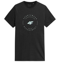 Marškinėliai vyrams 4F, juoda kaina ir informacija | Vyriški marškinėliai | pigu.lt