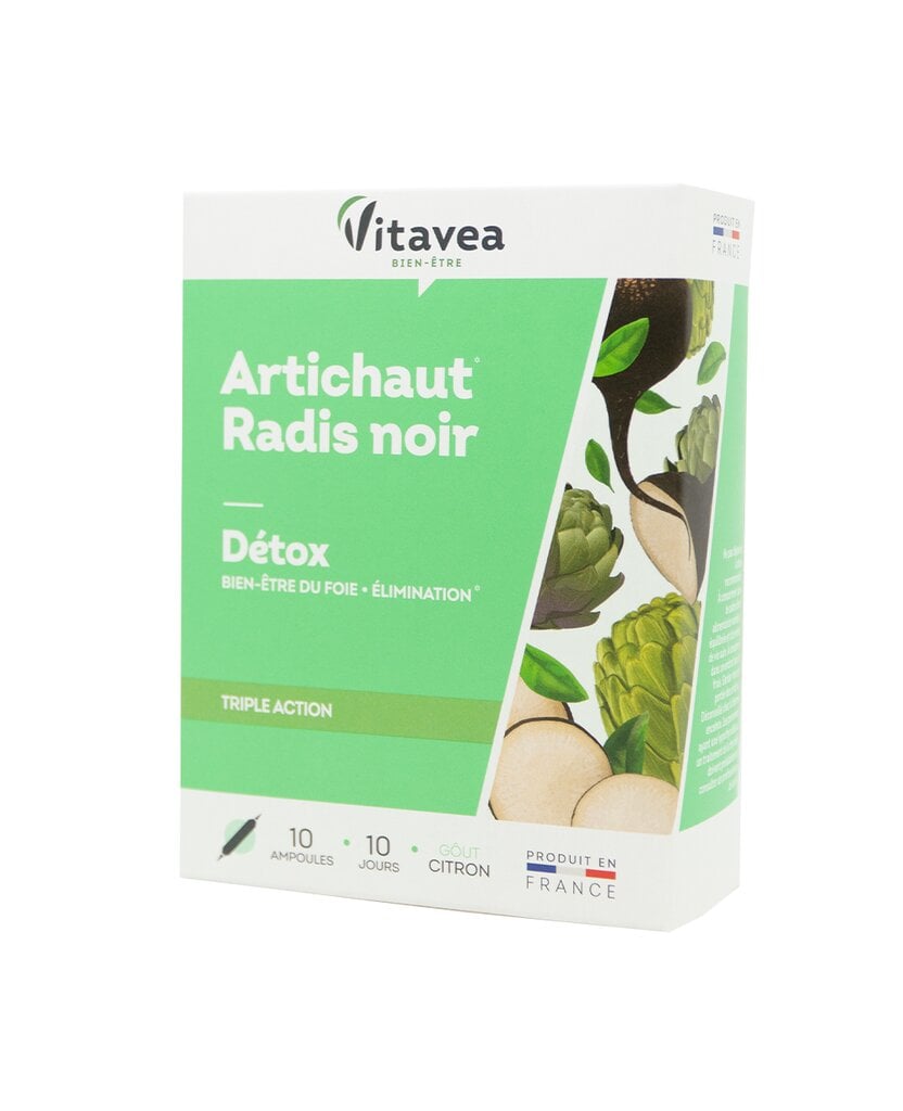 Maisto papildas Vitavea Artišokų ekstraktas, ridikų ir citrinų sultys detoksikacijai, 10 ampulių цена и информация | Vitaminai, maisto papildai, preparatai gerai savijautai | pigu.lt