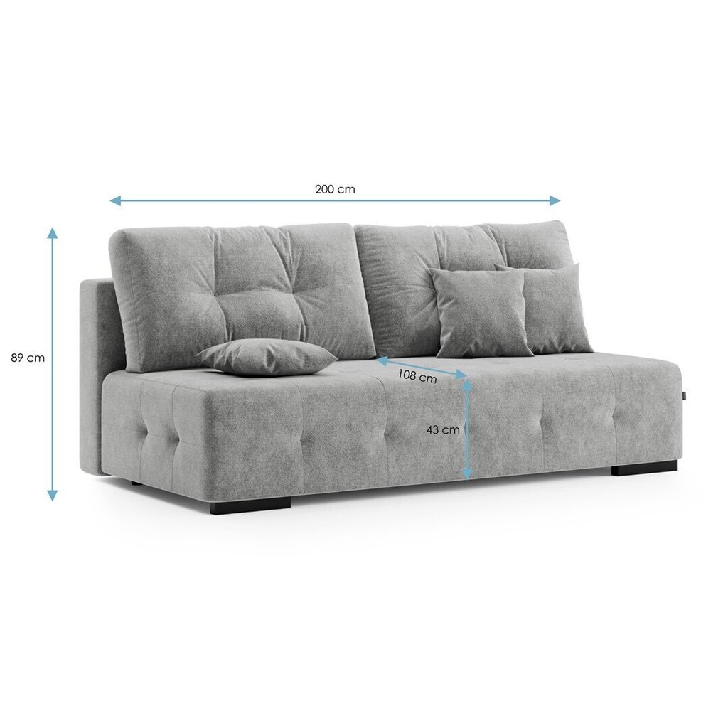 Trivietė sofa Homede Farina, žalia kaina ir informacija | Sofos | pigu.lt