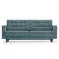 Trivietė sofa Homede Lova, mėlyna